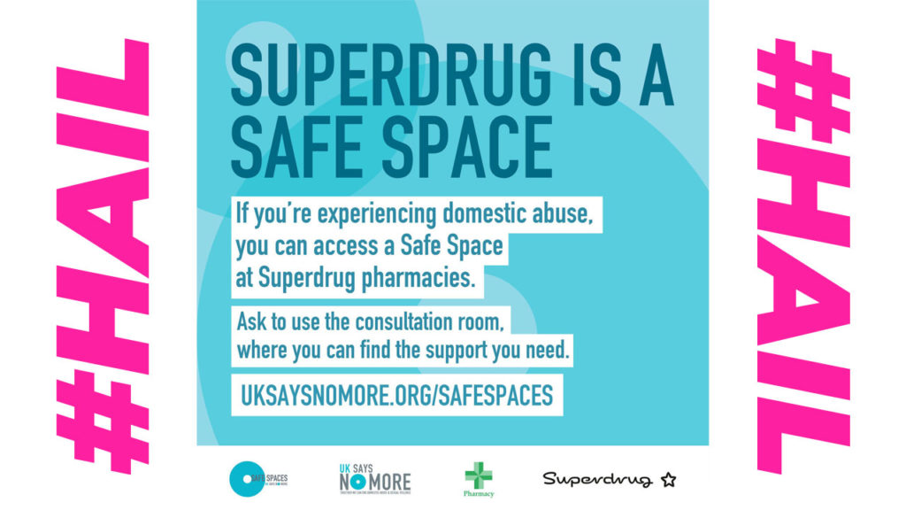 Superdrug safe space notice