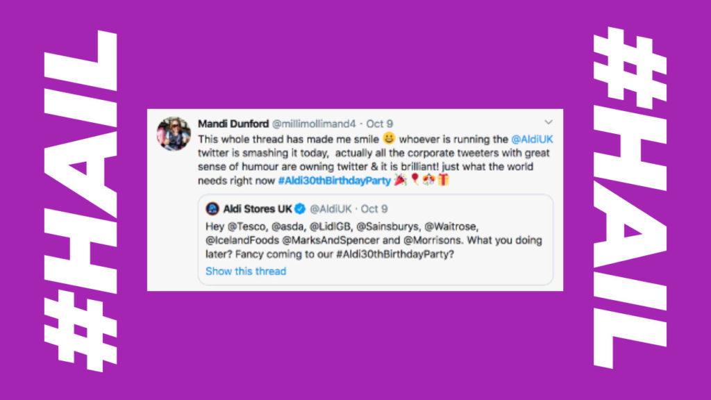 Aldi turns 30th birthday tweets into viral online chat