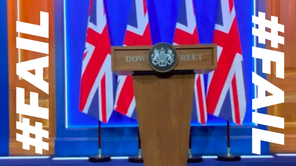 Press room plonkers forced to fix prime ministerial podium