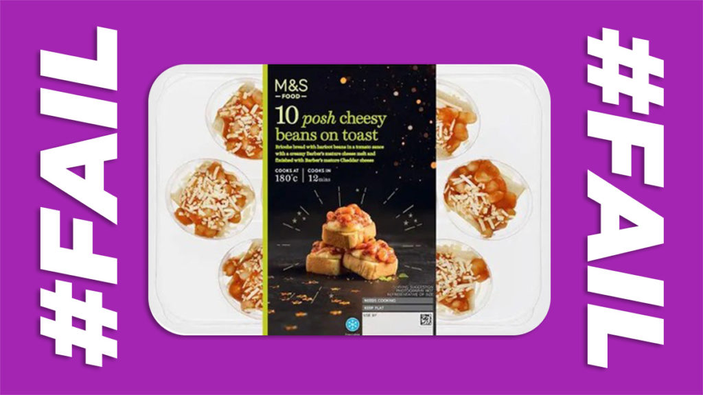 M&S grilled over £5 beans on toast