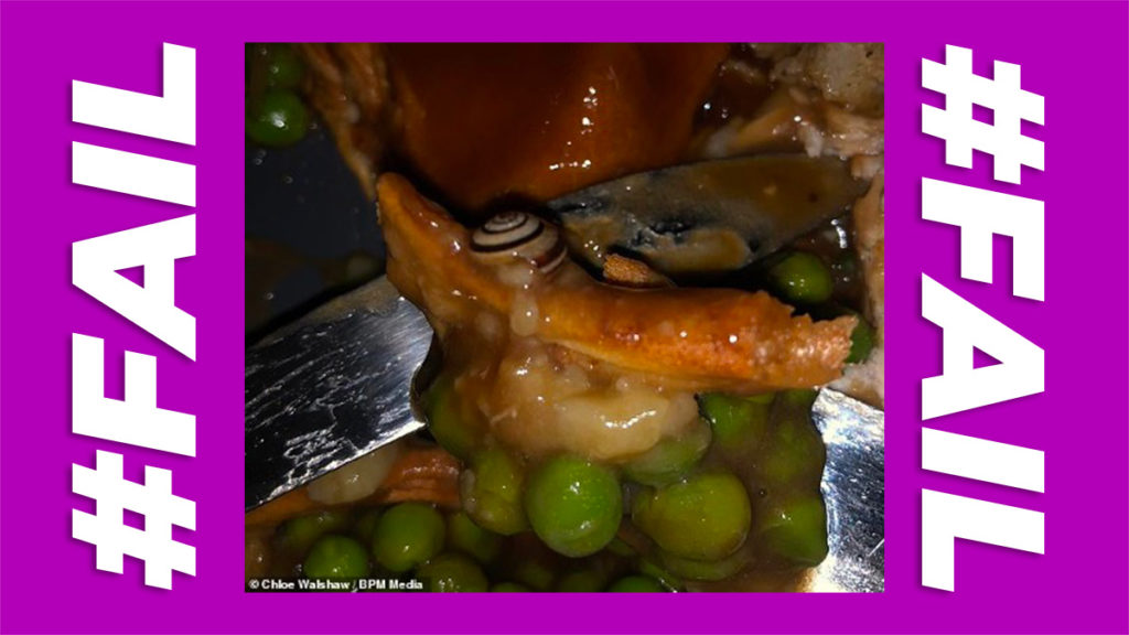 Toby Carvery diner finds snail in her roast dinner