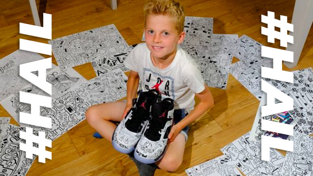 Schoolboy signs deal with Nike for his artwork