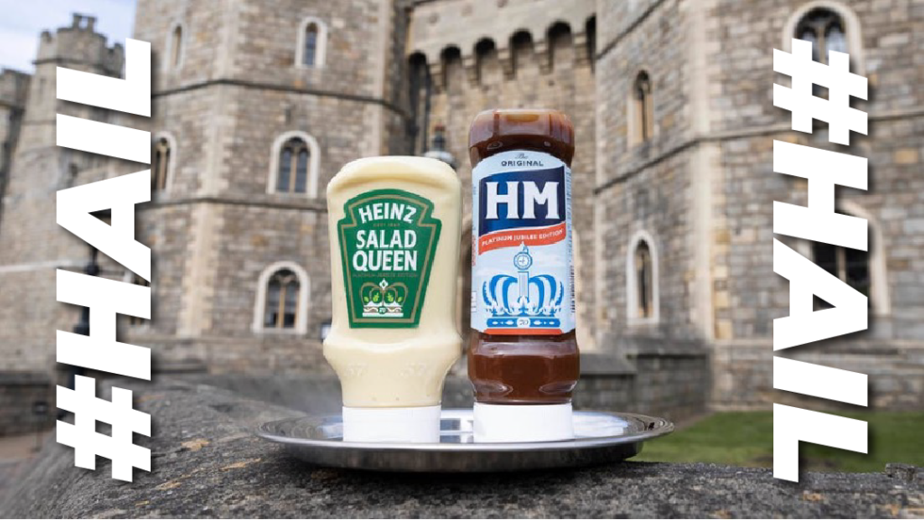 Salad Cream and HP Sauce rebranded for the Jubilee