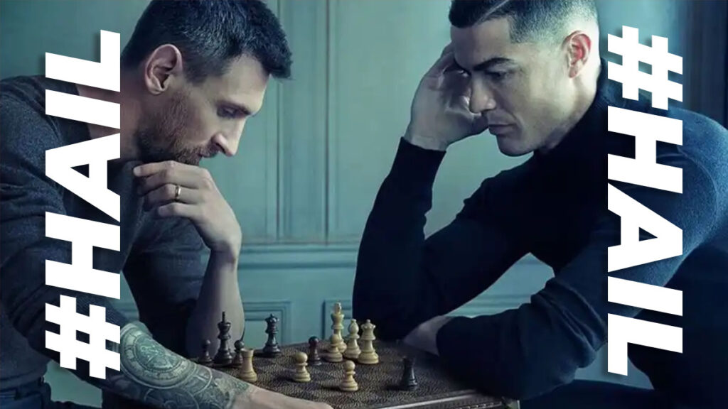 Lionel Messi and Cristiano Ronaldo play chess for Louis Vuitton