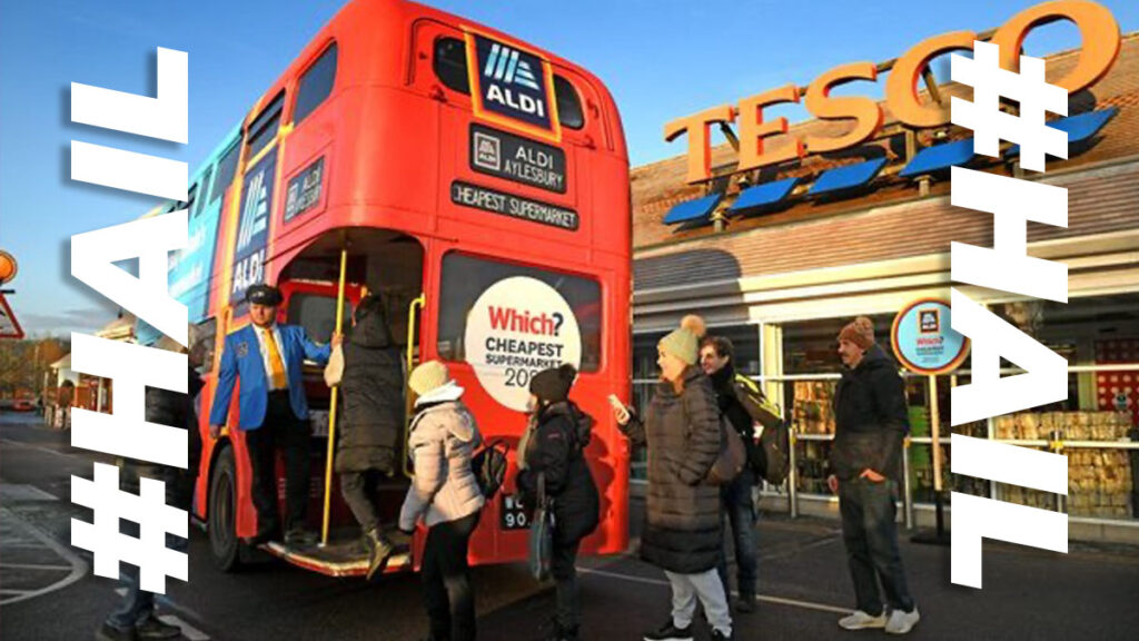 Aldi sends buses to rival stores